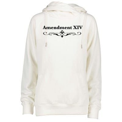 14TH Amendment USA Constitution Womens Funnel Neck Pullover Hood