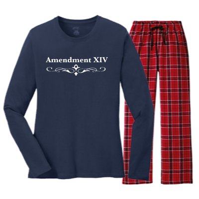 14TH Amendment USA Constitution Women's Long Sleeve Flannel Pajama Set 