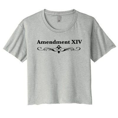 14TH Amendment USA Constitution Women's Crop Top Tee