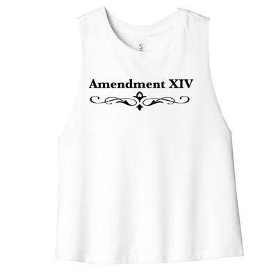 14TH Amendment USA Constitution Women's Racerback Cropped Tank