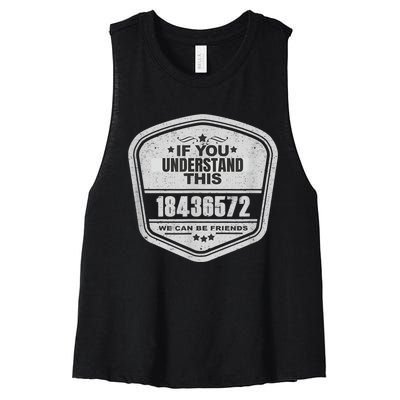 18436572 Awesome V8 Firing Order Car Enthusiast Women's Racerback Cropped Tank