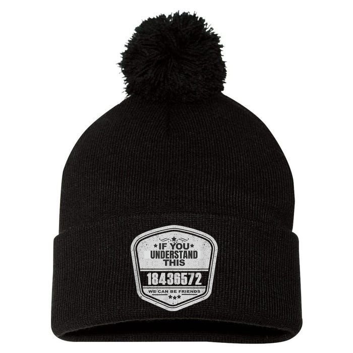 18436572 Awesome V8 Firing Order Car Enthusiast Pom Pom 12in Knit Beanie