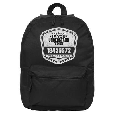 18436572 Awesome V8 Firing Order Car Enthusiast Gift 16 in Basic Backpack