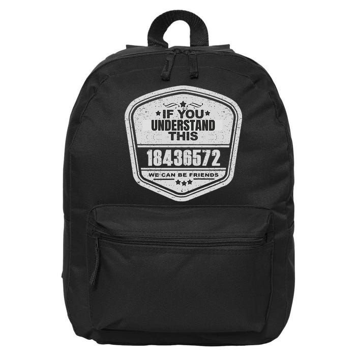 18436572 Awesome V8 Firing Order Car Enthusiast Gift 16 in Basic Backpack