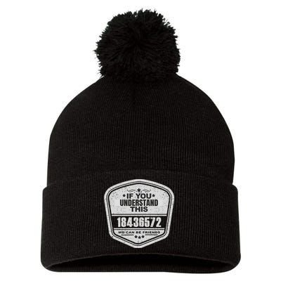 18436572 Awesome V8 Firing Order Car Enthusiast Gift Pom Pom 12in Knit Beanie