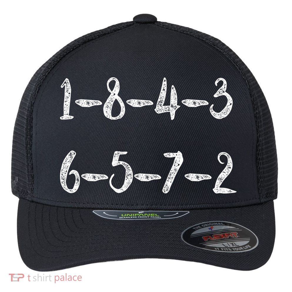 18436572 AWESOME V8 FIRING ORDER CAR ENTHUSIAST Flexfit Unipanel Trucker Cap
