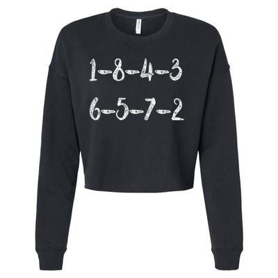 18436572 AWESOME V8 FIRING ORDER CAR ENTHUSIAST Cropped Pullover Crew