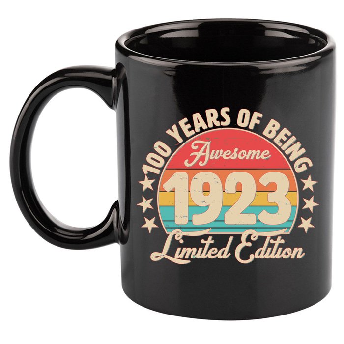 1923 Birthday 100 Years Of Of Being Awesome Limited Edition 11oz C Handle Ceramic Mug