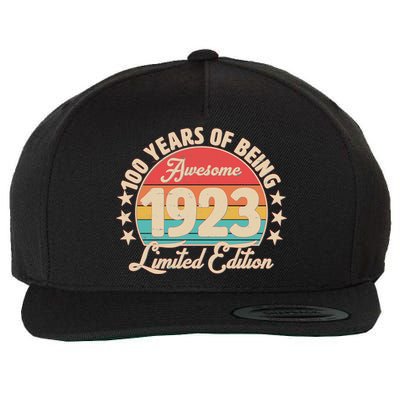 1923 Birthday 100 Years Of Of Being Awesome Limited Edition Wool Snapback Cap