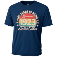 1923 Birthday 100 Years Of Of Being Awesome Limited Edition Cooling Performance Crew T-Shirt