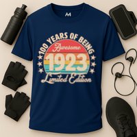 1923 Birthday 100 Years Of Of Being Awesome Limited Edition Cooling Performance Crew T-Shirt