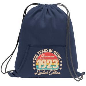 1923 Birthday 100 Years Of Of Being Awesome Limited Edition Sweatshirt Cinch Pack Bag