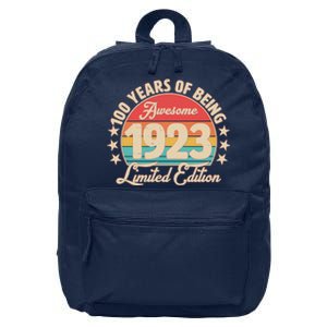 1923 Birthday 100 Years Of Of Being Awesome Limited Edition 16 in Basic Backpack