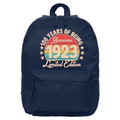 1923 Birthday 100 Years Of Of Being Awesome Limited Edition 16 in Basic Backpack