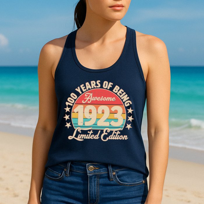 1923 Birthday 100 Years Of Of Being Awesome Limited Edition Womens Tank Top