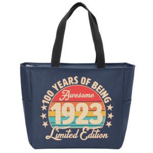 1923 Birthday 100 Years Of Of Being Awesome Limited Edition Zip Tote Bag