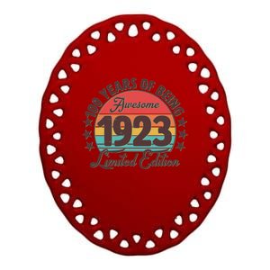 1923 Birthday 100 Years Of Of Being Awesome Limited Edition Ceramic Oval Ornament