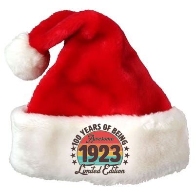 1923 Birthday 100 Years Of Of Being Awesome Limited Edition Premium Christmas Santa Hat