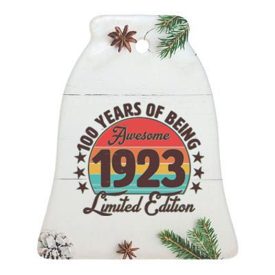 1923 Birthday 100 Years Of Of Being Awesome Limited Edition Ceramic Bell Ornament