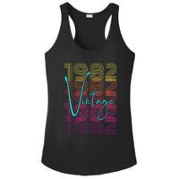 1982 Birthday Ladies PosiCharge Competitor Racerback Tank