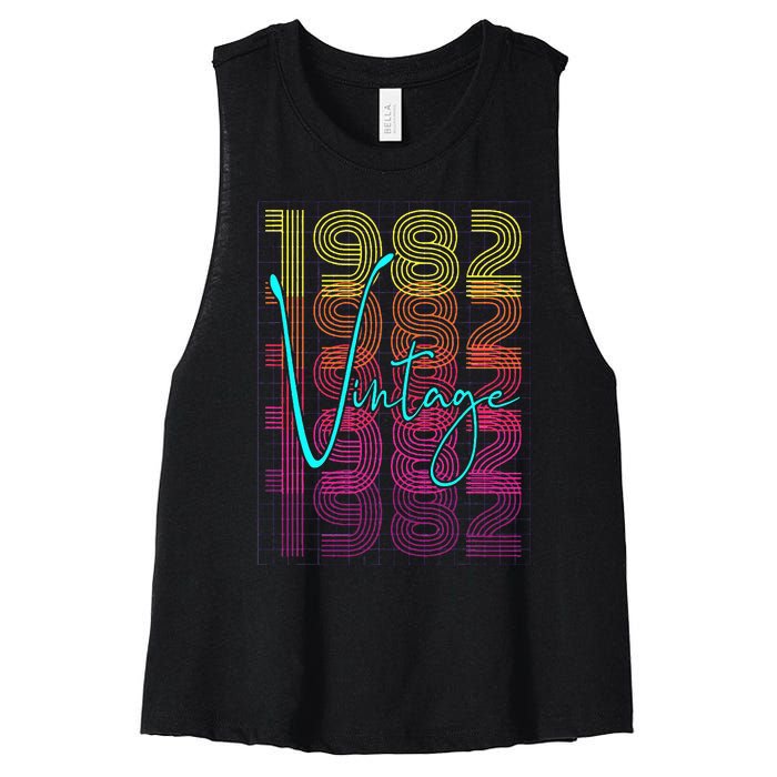 1982 Birthday Women's Racerback Cropped Tank