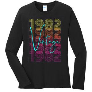 1982 Birthday Ladies Long Sleeve Shirt