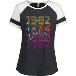 1982 Birthday Enza Ladies Jersey Colorblock Tee