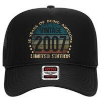 16th Birthday 16 Year Old Limited Edition Gifts Vintage 2007 High Crown Mesh Back Trucker Hat