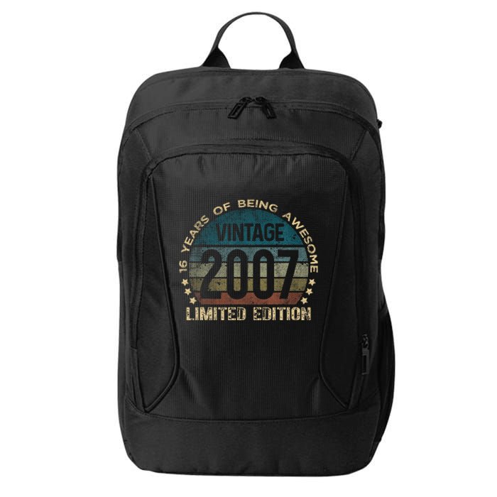 16th Birthday 16 Year Old Limited Edition Gifts Vintage 2007 City Backpack