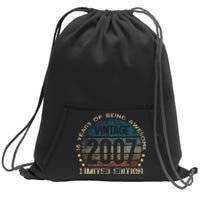 16th Birthday 16 Year Old Limited Edition Gifts Vintage 2007 Sweatshirt Cinch Pack Bag