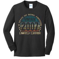 16th Birthday 16 Year Old Limited Edition Gifts Vintage 2007 Kids Long Sleeve Shirt