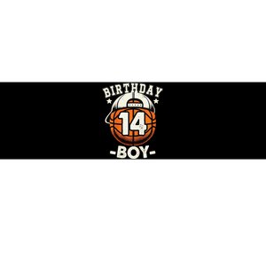 14th Birthday 14 Year Old Basketball Theme Decorations Bumper Sticker