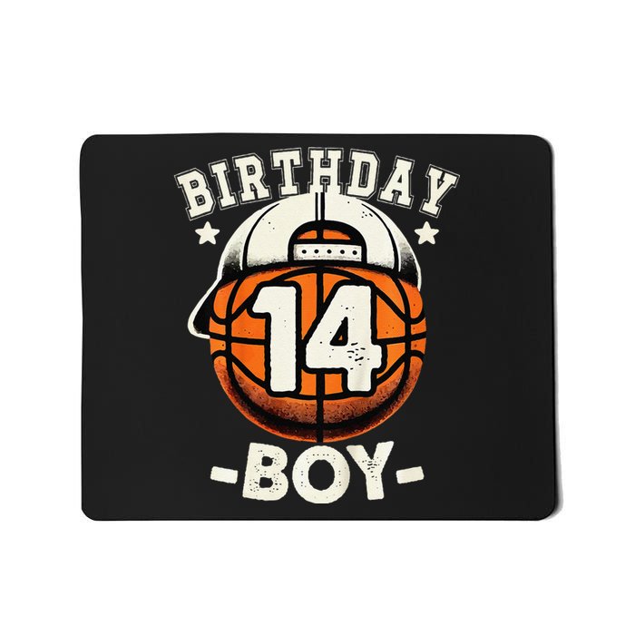 14th Birthday 14 Year Old Basketball Theme Decorations Mousepad