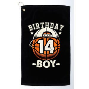 14th Birthday 14 Year Old Basketball Theme Decorations Platinum Collection Golf Towel