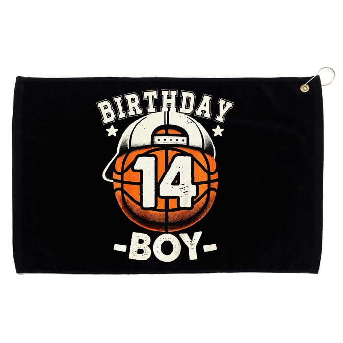 14th Birthday 14 Year Old Basketball Theme Decorations Grommeted Golf Towel