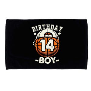 14th Birthday 14 Year Old Basketball Theme Decorations Microfiber Hand Towel