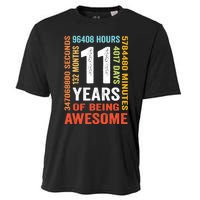 11th Birthday 11 Years Old Vintage Retro 132 Months Cooling Performance Crew T-Shirt