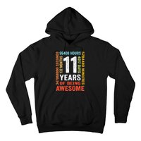 11th Birthday 11 Years Old Vintage Retro 132 Months Hoodie