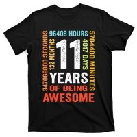 11th Birthday 11 Years Old Vintage Retro 132 Months T-Shirt