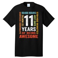 11th Birthday 11 Years Old Vintage Retro 132 Months Tall T-Shirt