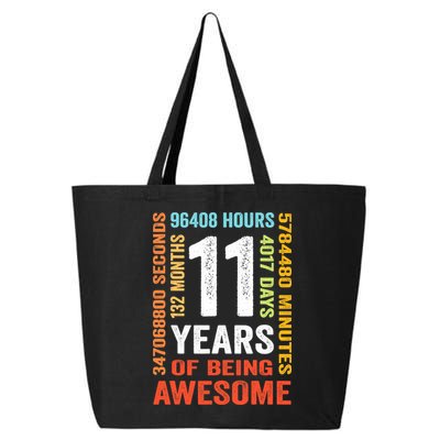 11th Birthday 11 Years Old Vintage Retro 132 Months 25L Jumbo Tote