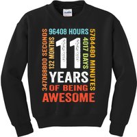 11th Birthday 11 Years Old Vintage Retro 132 Months Kids Sweatshirt