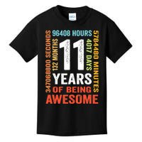 11th Birthday 11 Years Old Vintage Retro 132 Months Kids T-Shirt