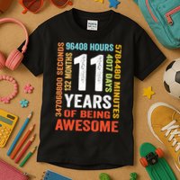 11th Birthday 11 Years Old Vintage Retro 132 Months Kids T-Shirt