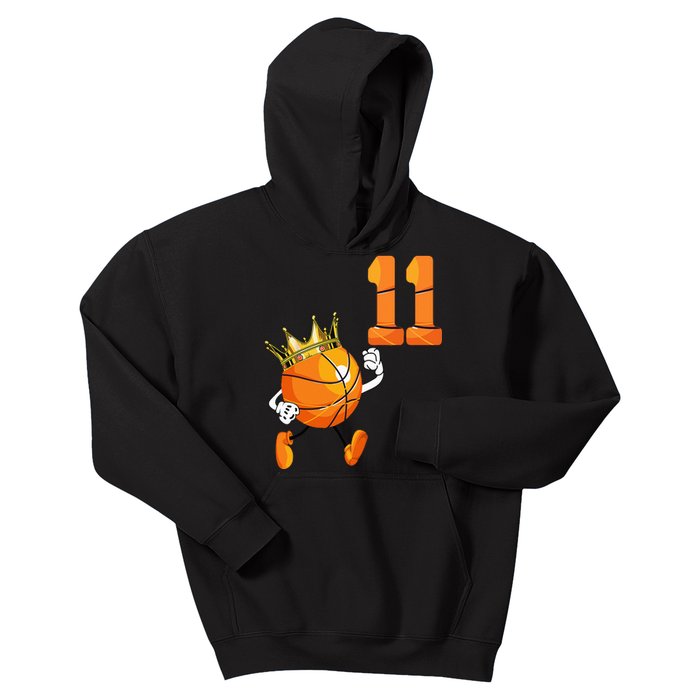 11th Birthday 11 Years Old Basketball Lover Theme Party Kids Hoodie