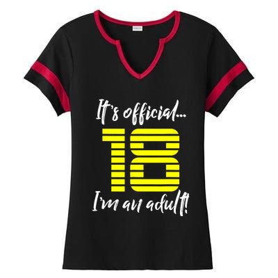 18th Birthday Ladies Halftime Notch Neck Tee