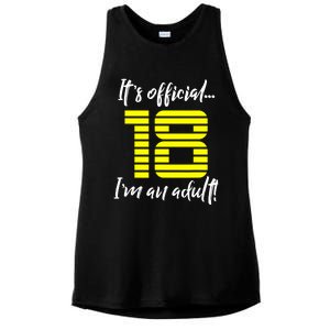 18th Birthday Ladies PosiCharge Tri-Blend Wicking Tank