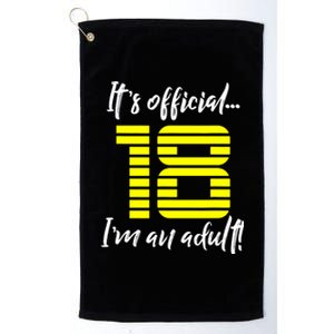 18th Birthday Platinum Collection Golf Towel