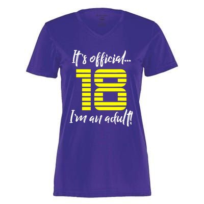 18th Birthday Women's Momentum V-Neck T-Shirt