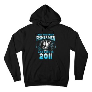 10th Birthday 10 Years Old Funny Fishing Since 2011 Hoodie